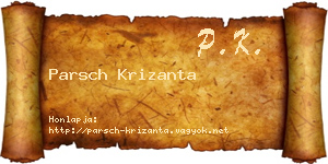 Parsch Krizanta névjegykártya
